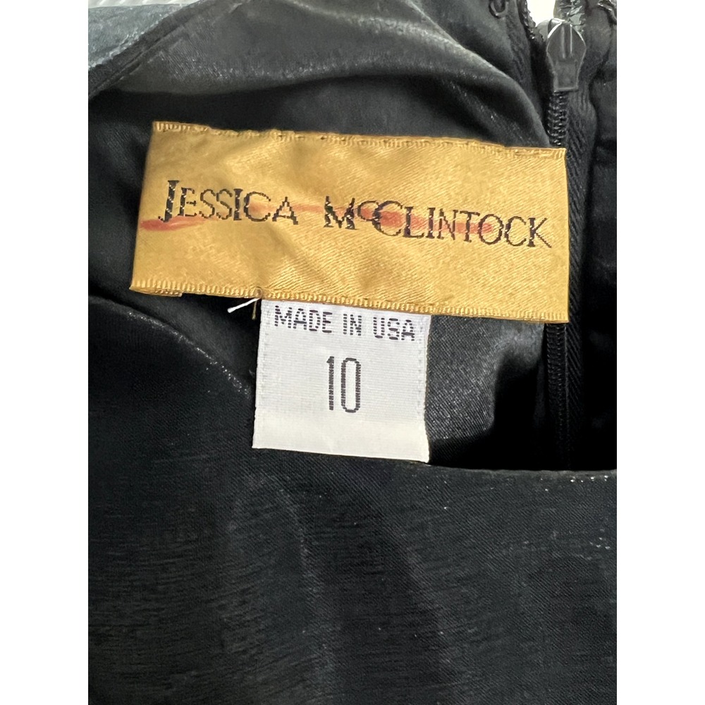 NWT Jessica McClintock Dress Vintage Black Sleeveless Fit & Flare Sz. 10‎ Party - Picture 9 of 15